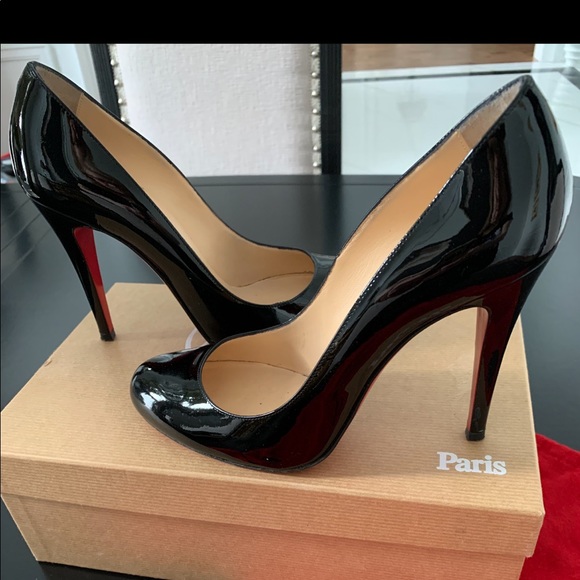 Christian Louboutin authentic Ron Ron pumps heels size 7 patent leather - Picture 2 of 8